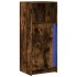 Aparador con LED madera ingeniería roble ahumado 42,5x34x100