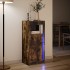Aparador con LED madera ingeniería roble ahumado 42,5x34x100