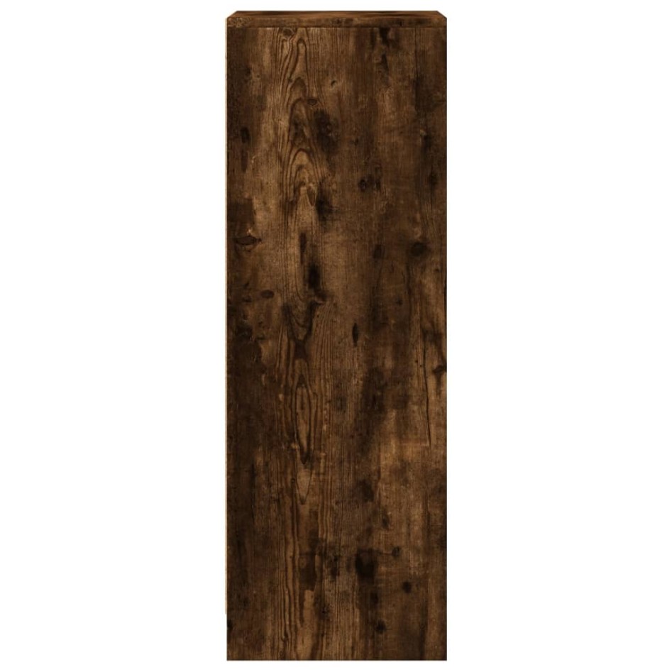 Aparador con LED madera ingeniería roble ahumado 42,5x34x100