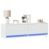 Mueble de TV de pared con luces LED blanco 140x31x38