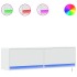 Mueble de TV de pared con luces LED blanco 140x31x38