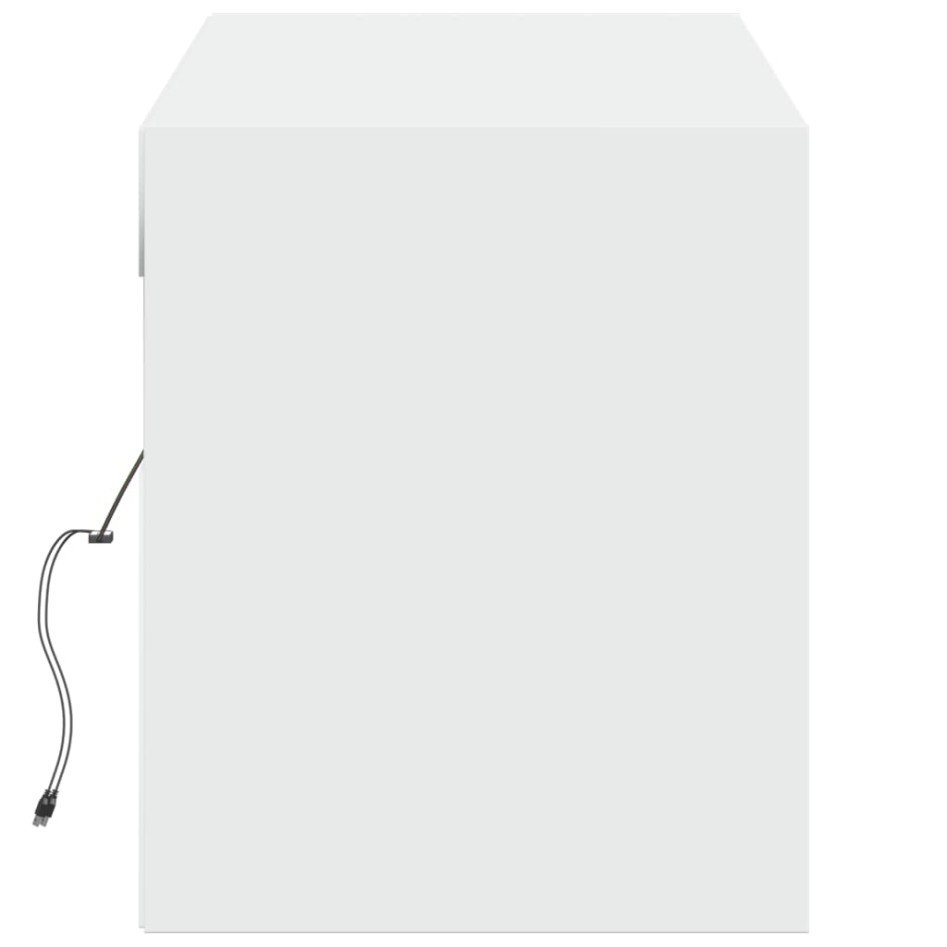 Mueble de TV de pared con luces LED blanco 140x31x38