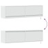 Mueble de TV de pared con luces LED blanco 140x31x38