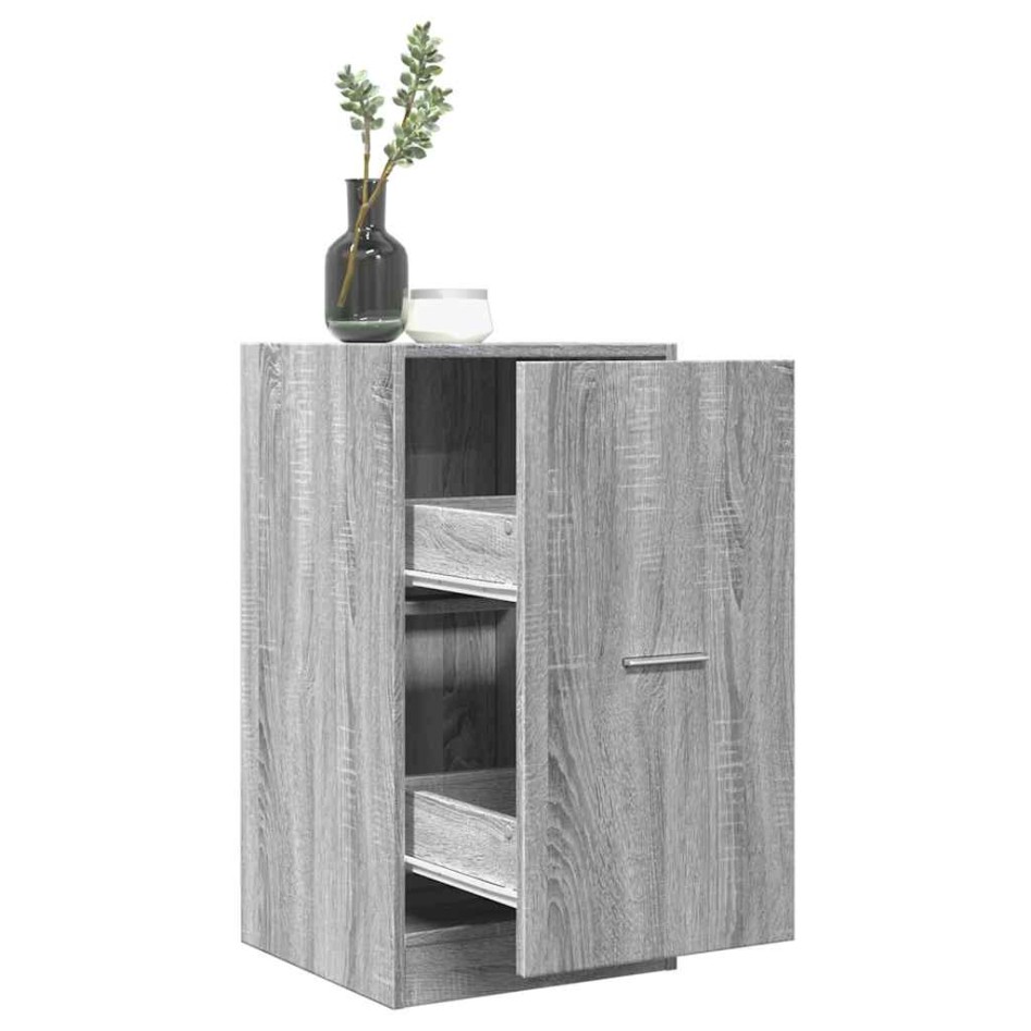 Armario botiquín madera ingeniería gris Sonoma 40x41x77,5