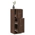 Armario botiquín madera ingeniería marrón roble 40x41x118