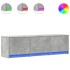 Mueble de TV LED madera ingeniería gris hormigón 140x34x40