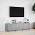 Mueble de TV LED madera ingeniería gris hormigón 140x34x40