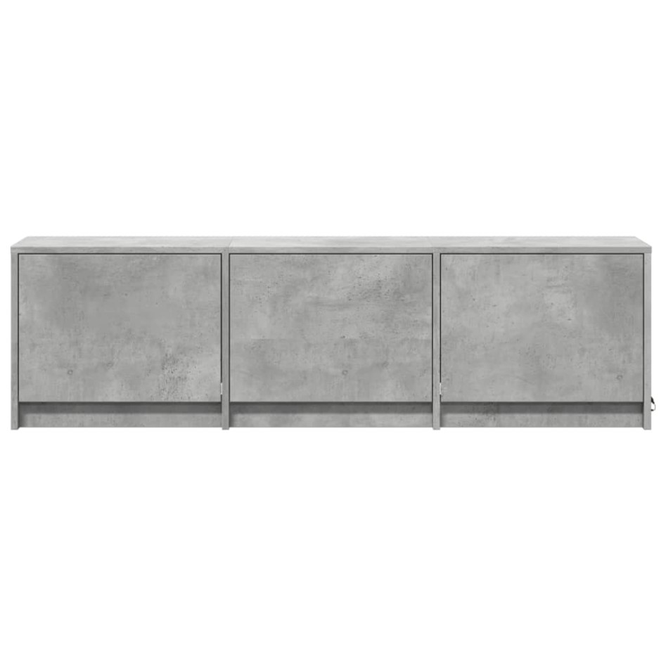 Mueble de TV LED madera ingeniería gris hormigón 140x34x40