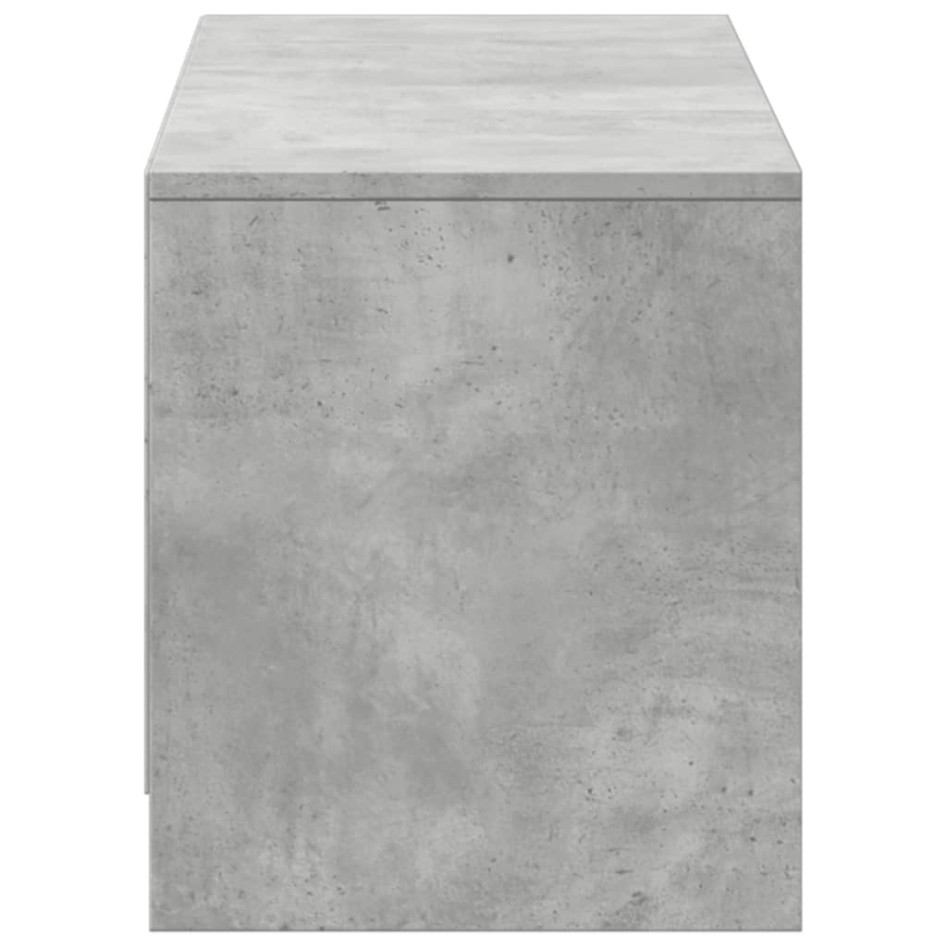 Mueble de TV LED madera ingeniería gris hormigón 140x34x40