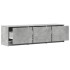 Mueble de TV LED madera ingeniería gris hormigón 140x34x40