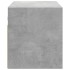 Mueble de TV de pared con luces LED gris hormigón 100x31x35