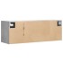 Mueble de TV de pared con luces LED gris hormigón 100x31x35