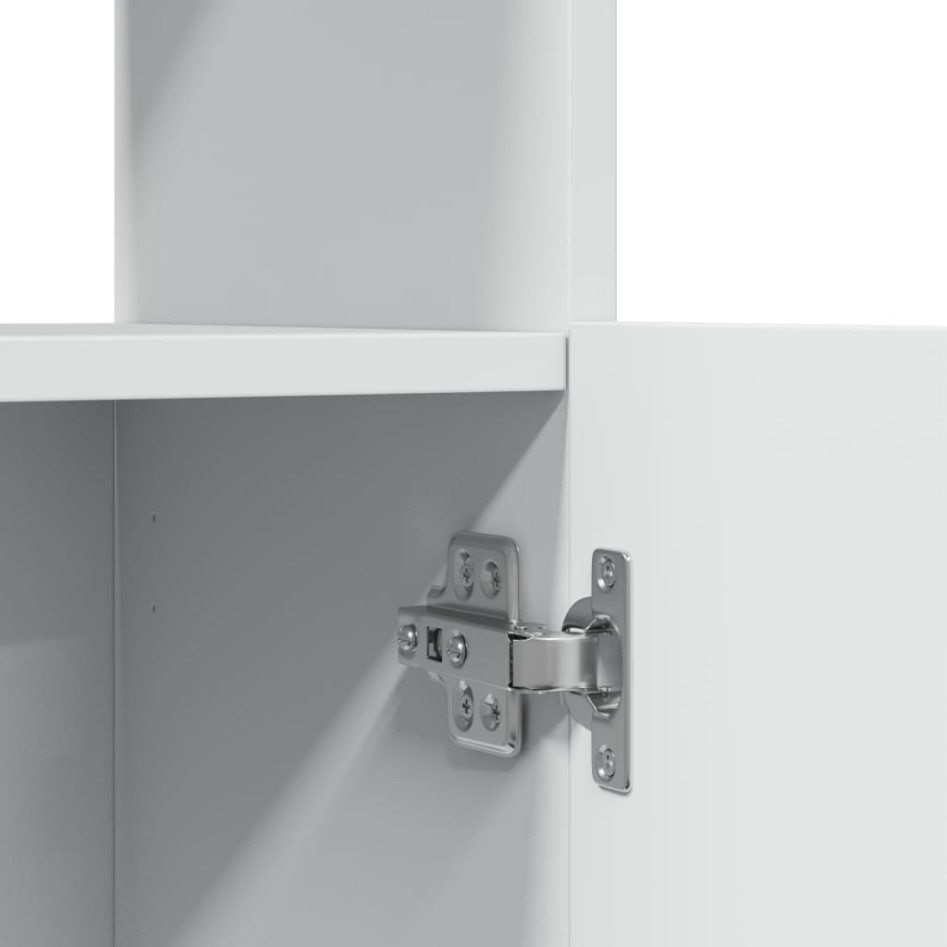 Aparador de madera de ingeniería blanco 63x33x140