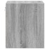 Mesitas de noche de pared con luces LED 2 unidades gris