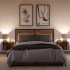 Mesitas de noche de pared con luces LED 2 uds roble
