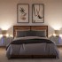 Mesitas de noche de pared con luces LED 2 unidades gris