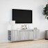 Mueble de TV de pared con luces LED gris Sonoma 135x31x39,5