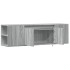 Mueble de TV de pared con luces LED gris Sonoma 135x31x39,5