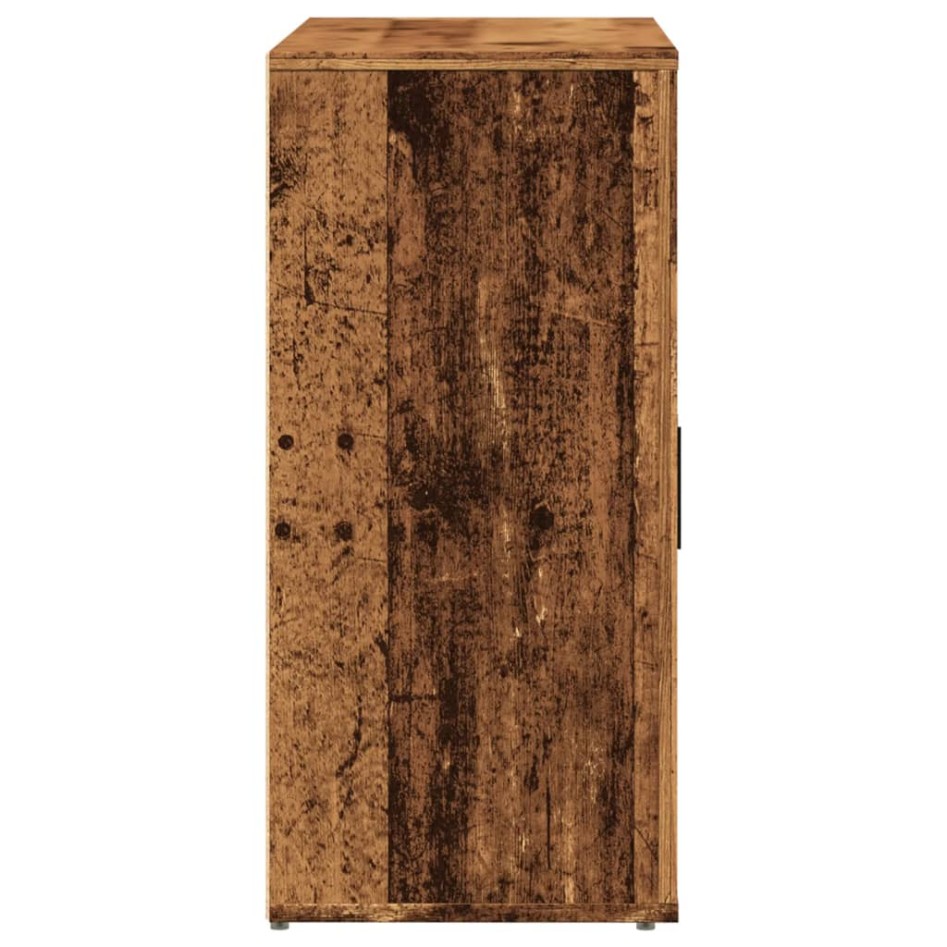 Aparador madera de ingeniería madera envejecida 80x33x70