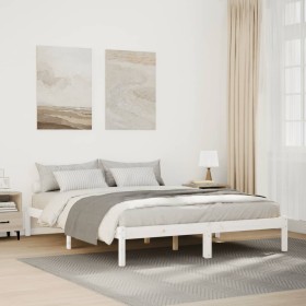 Cama extralarga sin colchón madera maciza pino blanca 80x210