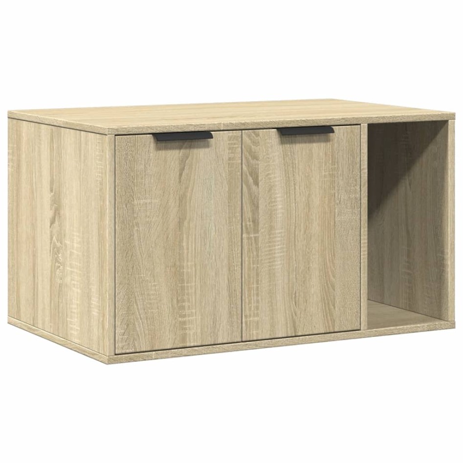 Mueble arenero para gatos madera roble Sonoma 80x50x45