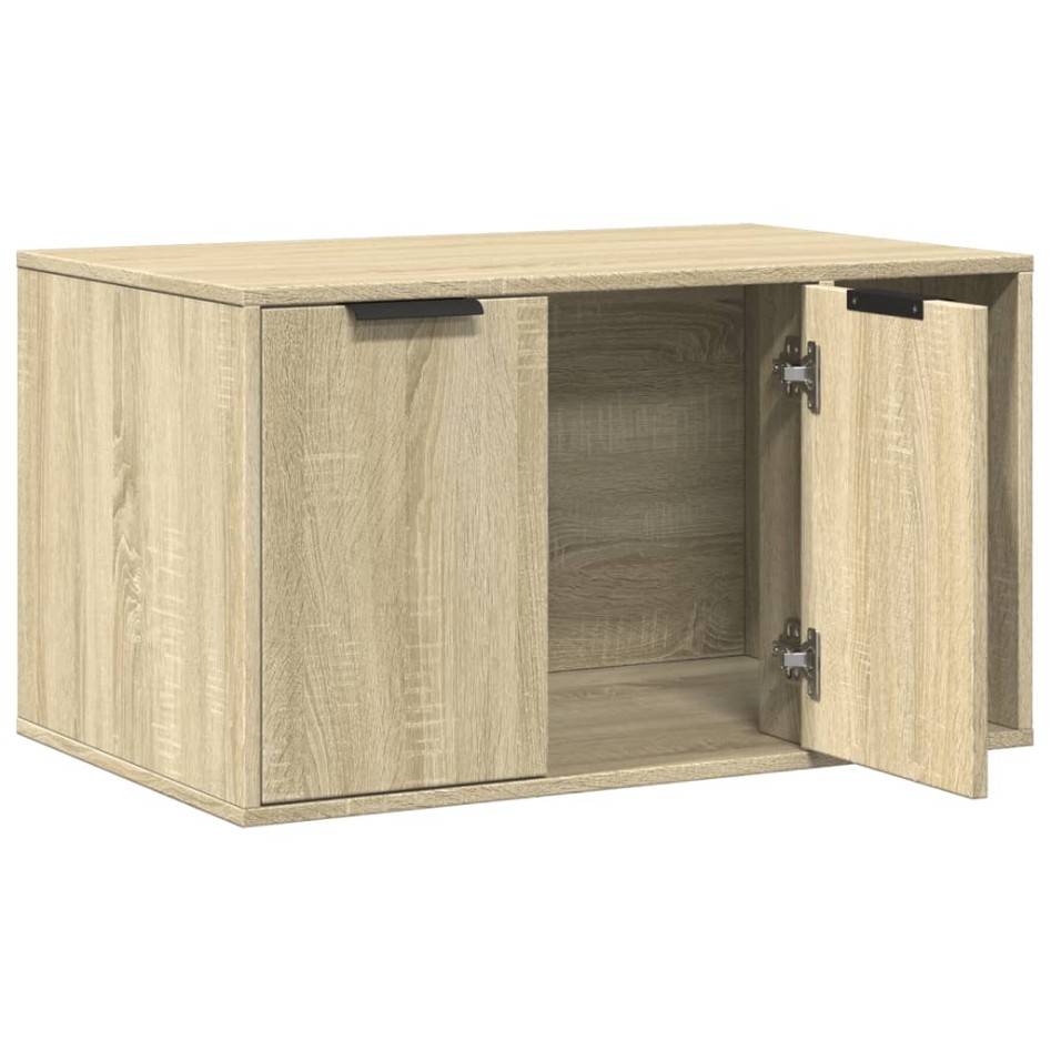 Mueble arenero para gatos madera roble Sonoma 80x50x45