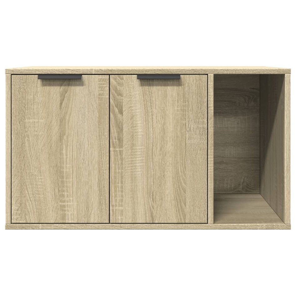 Mueble arenero para gatos madera roble Sonoma 80x50x45