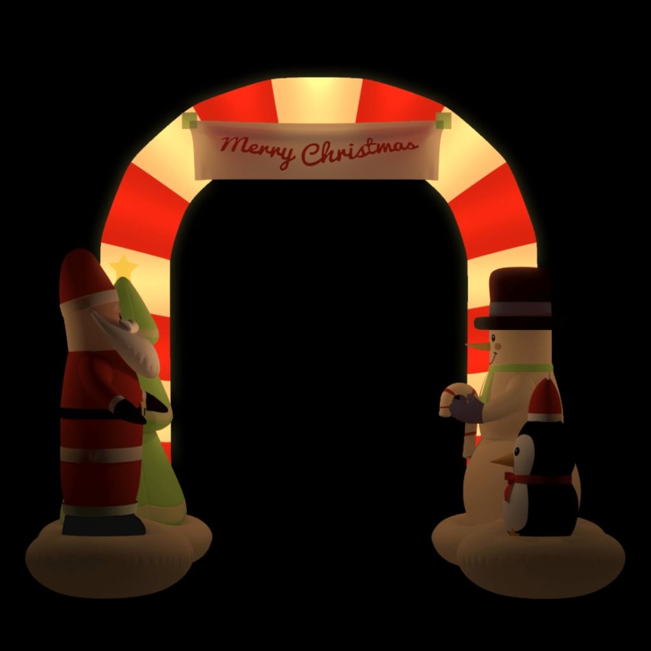 Puerta de arco inflable de Navidad con LED 260