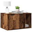 Mueble arenero de gatos madera ingeniería envejecida 80x50x45cm