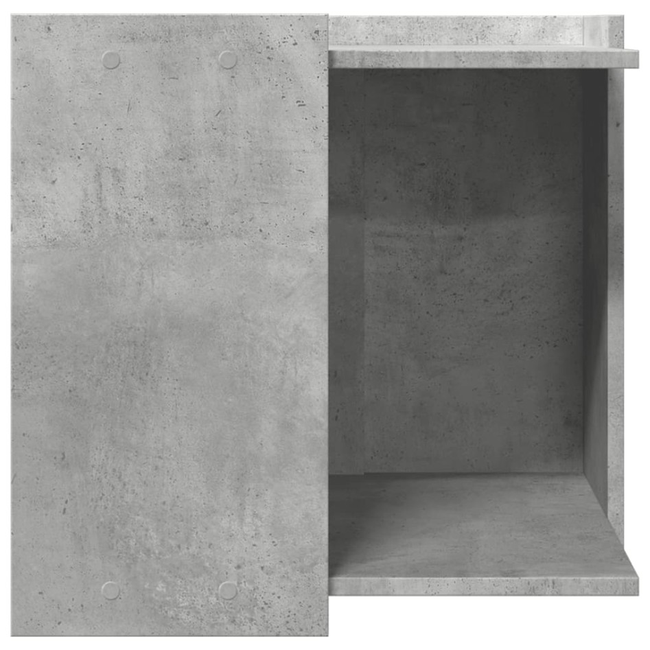 Mueble arenero de gatos madera gris hormigón 53x53x51