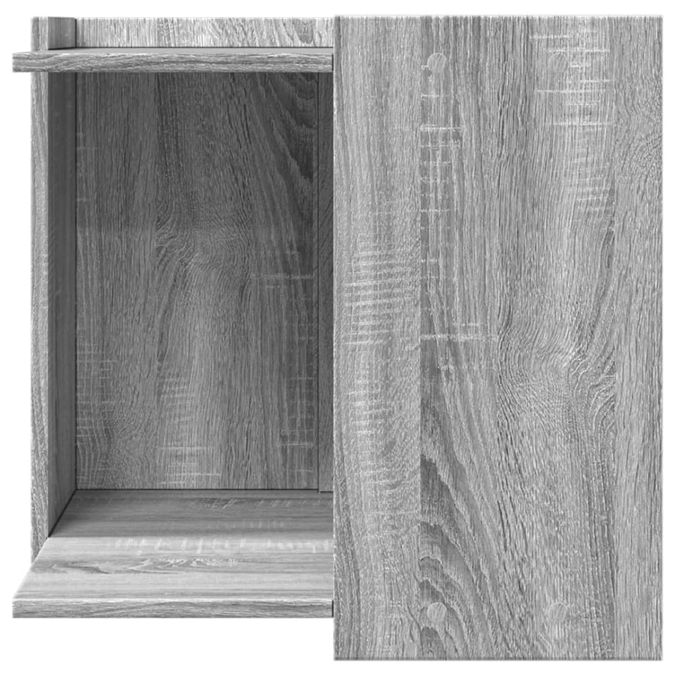 Mueble arenero para gatos madera gris Sonoma 53x53x51