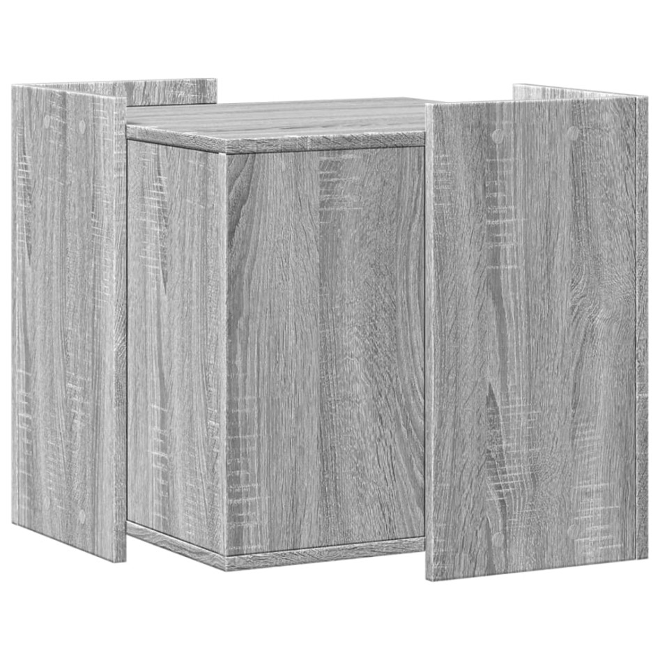 Mueble arenero para gatos madera gris Sonoma 53x53x51
