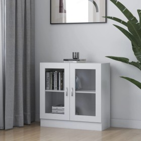 Vitrina de madera contrachapada blanco 82,5x30,5x80