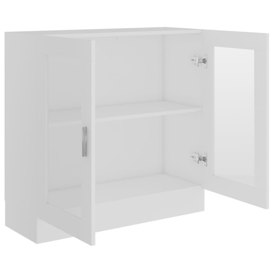 Vitrina de madera contrachapada blanco 82,5x30,5x80