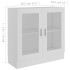 Vitrina de madera contrachapada blanco 82,5x30,5x80
