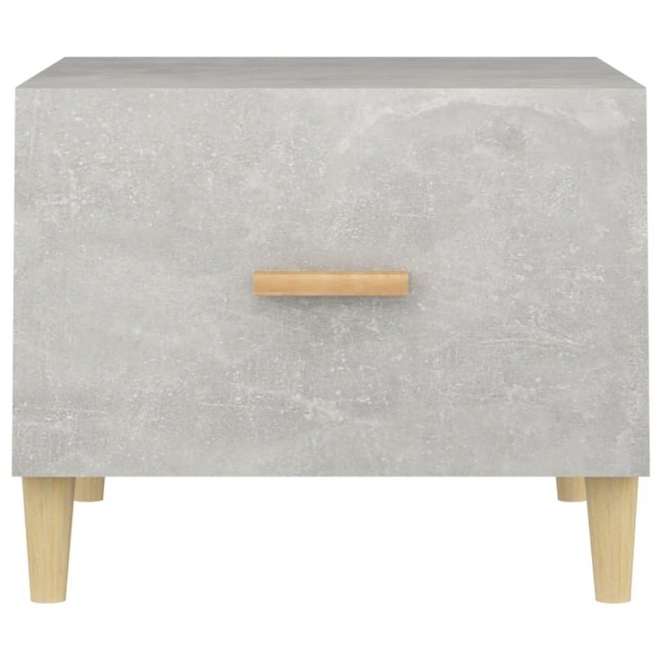 Mesa de centro 2 uds madera ingeniería gris hormigón