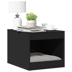 Mueble arenero para gatos madera ingeniería negro 47x59x42