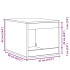 Mueble arenero para gatos madera ingeniería negro 47x59x42