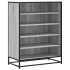 Zapatero madera de ingeniería y metal gris Sonoma 75x38x97,5