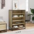Zapatero de madera y metal roble Sonoma 75x38x97,5