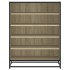 Zapatero de madera y metal roble Sonoma 75x38x97,5