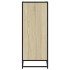 Zapatero de madera y metal roble Sonoma 75x38x97,5
