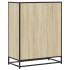 Zapatero de madera y metal roble Sonoma 75x38x97,5