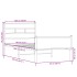 Estructura de cama sin colchón madera roble Sonoma 80x200