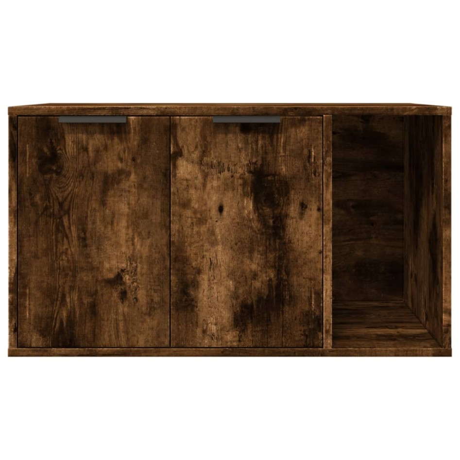 Mueble arenero para gatos madera roble ahumado 80x50x45