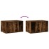 Mueble arenero para gatos madera roble ahumado 80x50x45