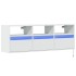 Mueble de TV de pared con luces LED blanco 130x31x45