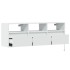 Mueble de TV de pared con luces LED blanco 130x31x45