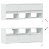 Mueble de TV de pared con luces LED blanco 130x31x45