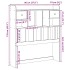 Cabecero de cama almacenaje madera maciza pino marrón 90